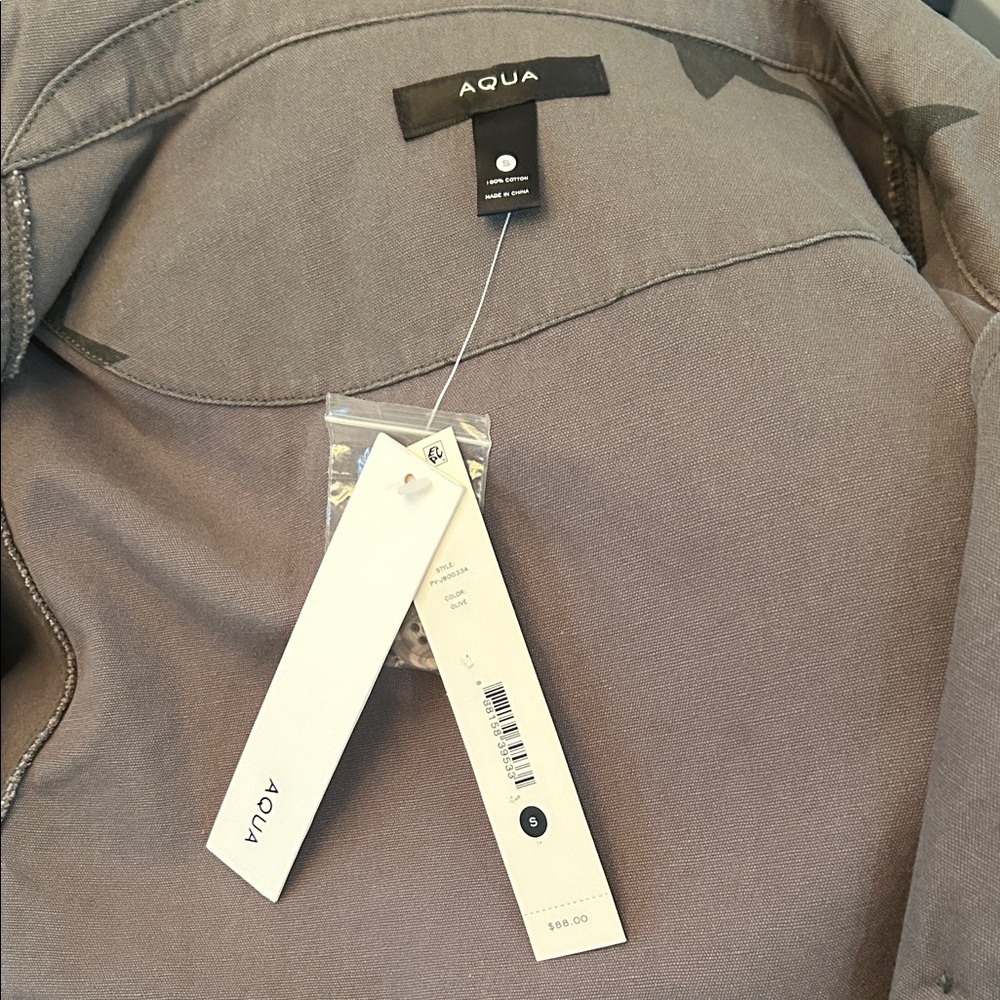 Aqua Star-Patterned utility Jacket - Picture 3 of 4